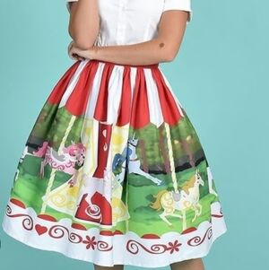 Unique Vintage RARE Carousel Mary Poppins Skirt Size Medium